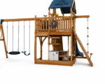 Roney's Furniture Kids Wooden Climbing Slide with Ladder and Green Slide - Image 4