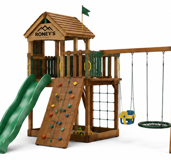 Roney's Furniture Wooden Outdoor Porch Swing with A-Frame Stand, Gray Finish