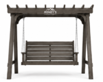 Roney's Furniture Modern Curved-Roof Swing with Wood and Metal Frame
