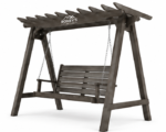 Roney's Furniture Modern Curved-Roof Swing with Wood and Metal Frame - Image 2