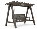 Roney's Furniture Modern Curved-Roof Swing with Wood and Metal Frame - Image 3