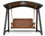 Roney's Furniture Wooden Pergola Swing with Chain Suspension, Gray Finish