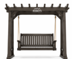 Roney's Furniture Wooden Canopy Swing with Fabric Top