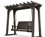 Roney's Furniture Wooden Canopy Swing with Fabric Top - Image 2