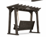 Roney's Furniture Wooden Canopy Swing with Fabric Top - Image 4