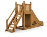 Roney's Furniture Wooden Play Tower with Slide, Ladder, and Railing - Image 4