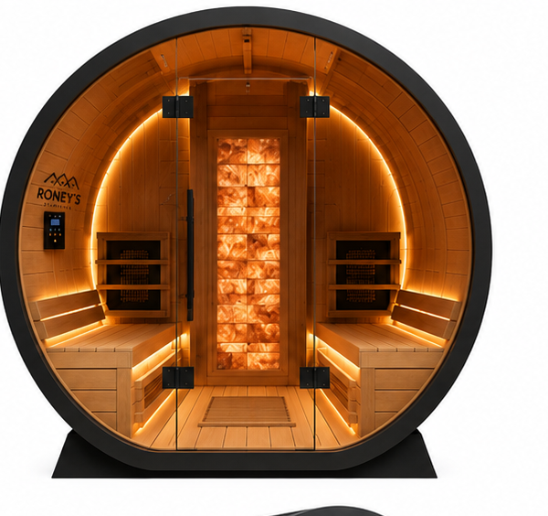 Roney's Furniture Round Barrel-Style Outdoor Sauna