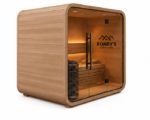Roney's Furniture Rounded Cube Outdoor Sauna, Natural Wood Finish - Image 3