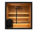 Roney's Furniture Rounded Cube Outdoor Sauna, Black Finish