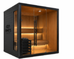 Roney's Furniture Rounded Cube Outdoor Sauna, Black Finish - Image 2