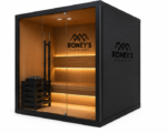 Roney's Furniture Rounded Cube Outdoor Sauna, Black Finish - Image 3