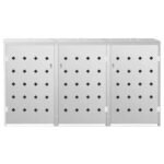 vidaXL Triple Wheelie Bin Shed 63.4 gal Stainless - Image 5