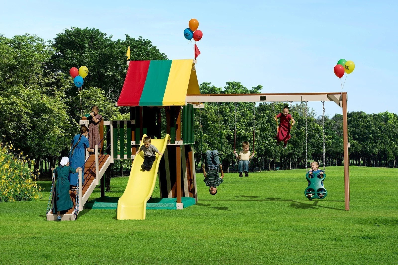 475_PolyGoldenRetreat_Background_1-1.jpg Play-Mor Deluxe Play Tower - Image 1