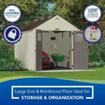 Suncast Tremont 8-ft x 10-ft Resin Outdoor Storage Shed with Skylights and Floor Included - Image 3