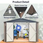10′ X 10′ Metal Storage Shed For Ourdoor, Steel Yard Shed With Design Of Lockable Doors - Image 8