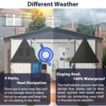 10′ X 10′ Metal Storage Shed For Ourdoor, Steel Yard Shed With Design Of Lockable Doors - Image 10