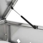 vidaXL Triple Wheelie Bin Shed 63.4 gal Stainless - Image 4