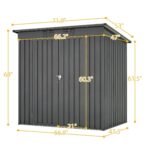 6 X 4 Ft Outdoor Storage Shed, All Weather Tool Shed For Garden, Backyard, Lawn, Black - Image 5