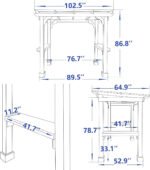 Veikous D Wooden Grill Gazebo Outdoor with Steel Roof - Image 4