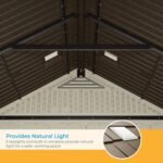 Suncast BMS8100 8 ft. x 10 ft. Tremont Resin Outdoor Storage Shed with Skylights - Image 4