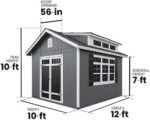 Handy Home Products Windemere 10×12 Do-it-Yourself Wooden Storage Shed with Floor, Beige - Image 8