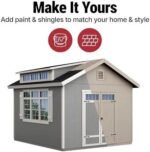 Handy Home Products Windemere 10×12 Do-it-Yourself Wooden Storage Shed with Floor, Beige - Image 5