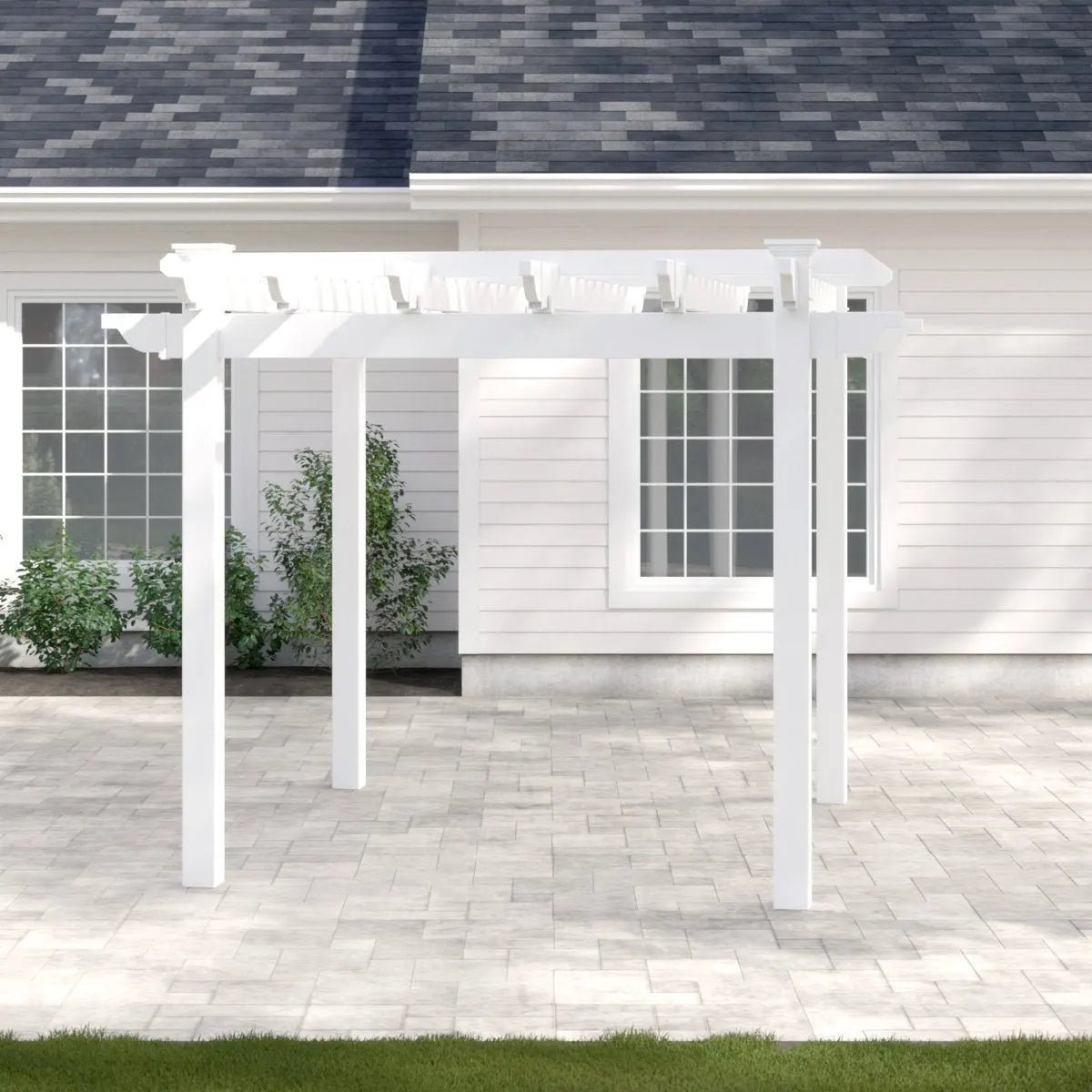 QueensbrookTaquarius9.5Ft.Wx9_.5Ft.DVinylPergola.jpg Red Barrel Studio Queensbrook Taquarius Pergola - Image 1