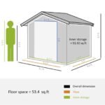 Outdoor Garden Storage Shed Tool House - Image 6