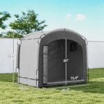 Bike Storage Shed Tent, Portable And Waterproof With 210D Oxford Fabric And Carry Bag For 3-4 Bicycles, Dark Gray - Image 4