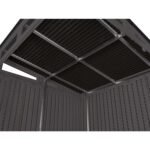 Suncast Modernist 7 ft. x 7 ft. Resin Vertical Pent Storage Shed with Floor Kit - Image 7