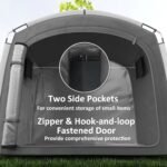 Bike Storage Shed Tent, Portable And Waterproof With 210D Oxford Fabric And Carry Bag For 3-4 Bicycles, Dark Gray - Image 2