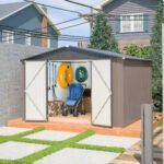 10′ X 10′ Metal Storage Shed For Ourdoor, Steel Yard Shed With Design Of Lockable Doors - Image 7