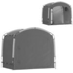 Bike Storage Shed Tent, Portable And Waterproof With 210D Oxford Fabric And Carry Bag For 3-4 Bicycles, Dark Gray - Image 7