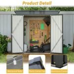 6 X 4 Ft Outdoor Storage Shed, All Weather Tool Shed For Garden, Backyard, Lawn, Black - Image 2