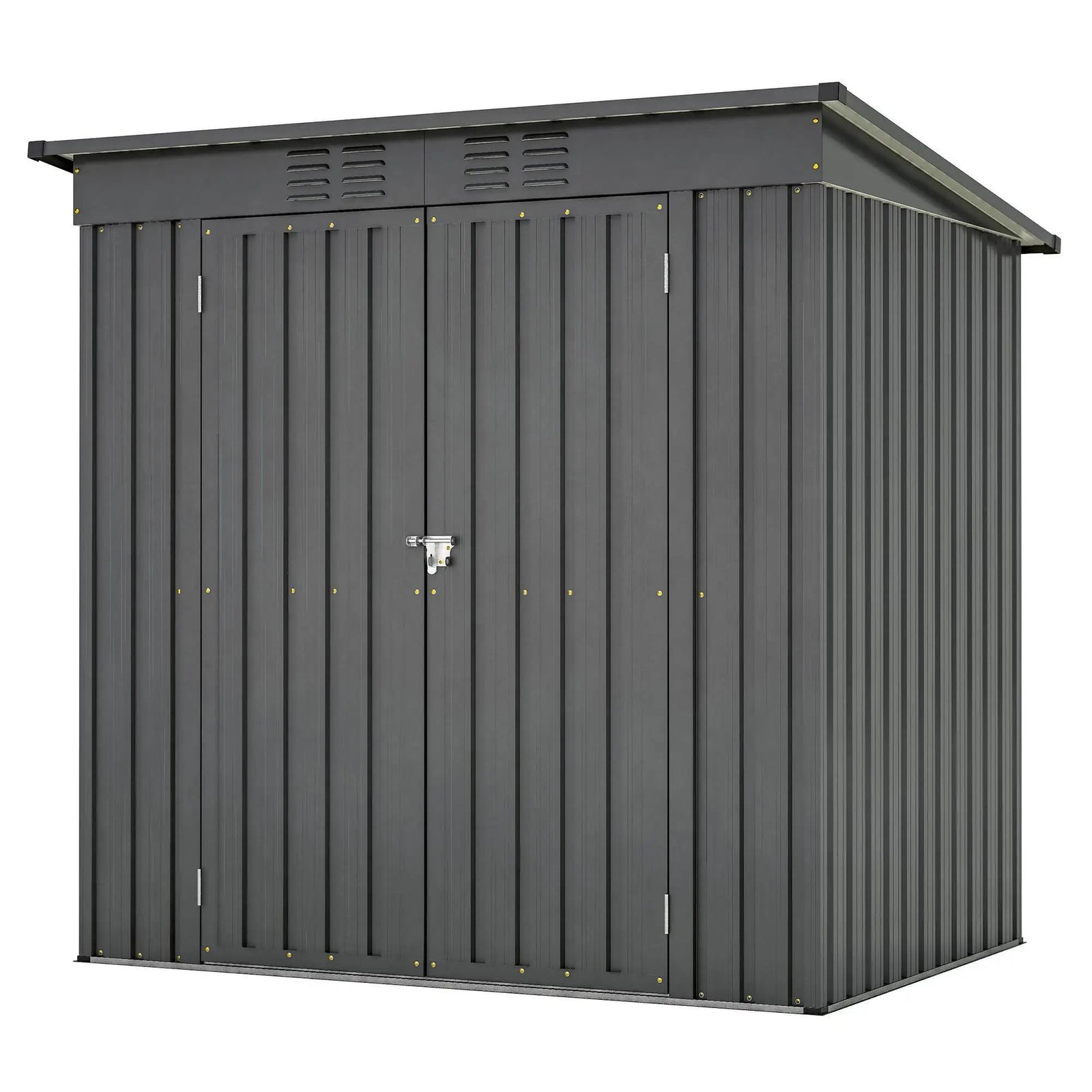 fd4bc727-c2f7-4c6c-a8fa-0bc337bb82e9.jpg 6 X 4 Ft Outdoor Storage Shed, All Weather Tool Shed For Garden, Backyard, Lawn, Black - Image 1