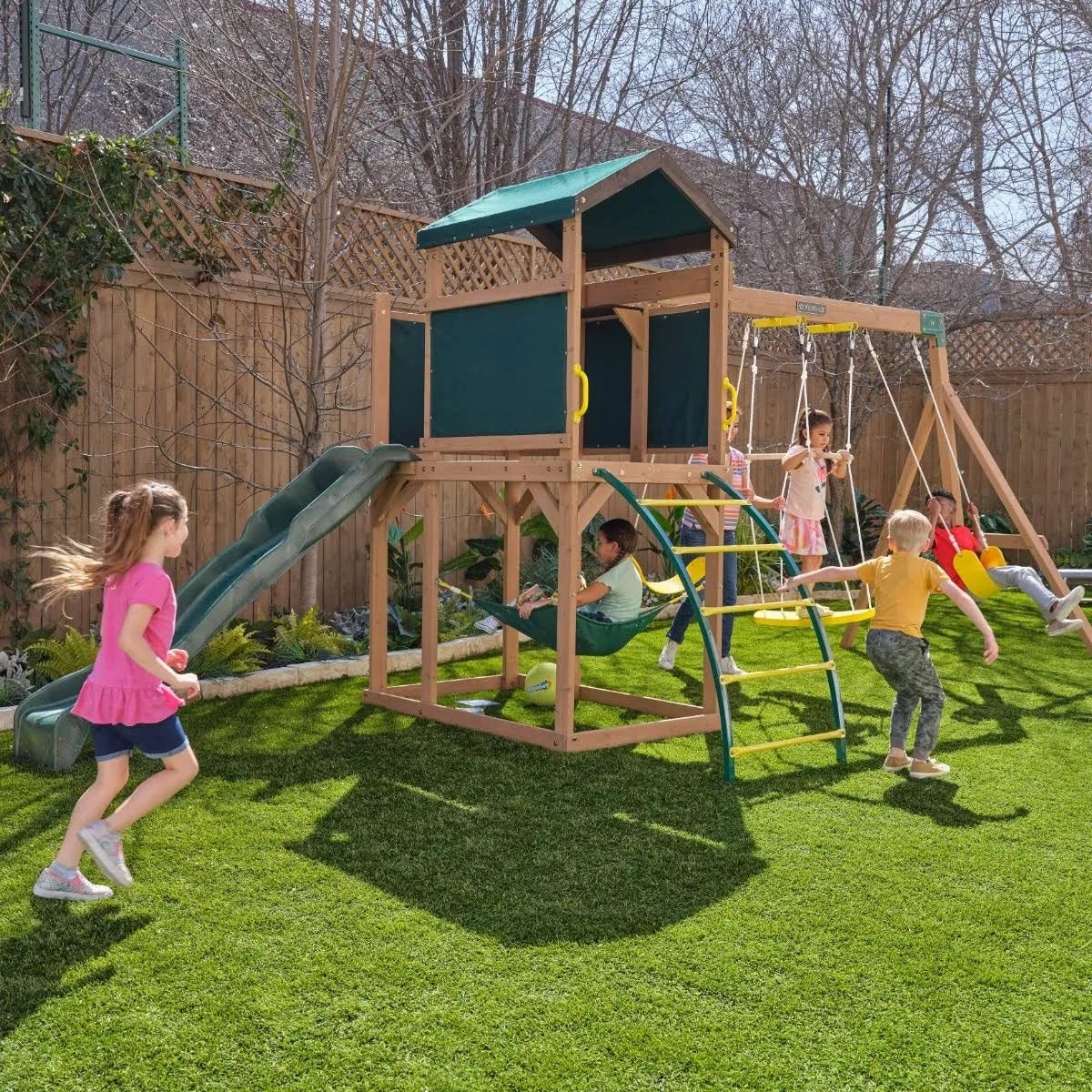 shopping_92.jpg Kidkraft Hideaway Haven Swing Set - Image 1