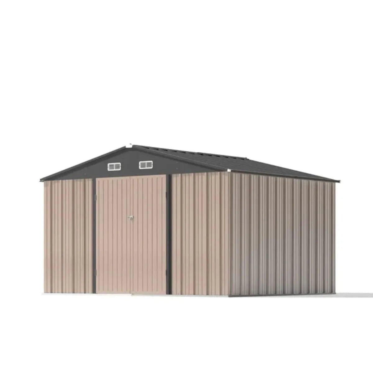 vitcher-llc-vitcher-llc-patiowell-10x8-ft-metal-outdoor-storage-shed-with-windows-01-20260811085305-ae687948.jpg Patiowell 10×8 ft Metal Outdoor Storage Shed with Windows - Image 1