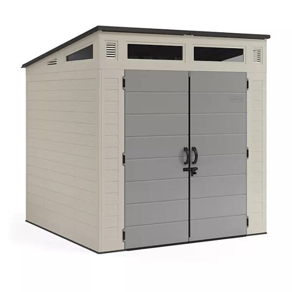 Suncast Modernist 7 x 7 ft. Resin Outdoor Storage Shed, Model BMS7780
