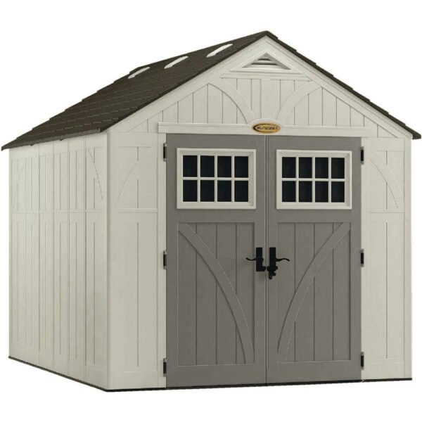 Suncast Tremont 8 x 10 ft. Resin Outdoor Storage Shed with Floor, Model BMS8100