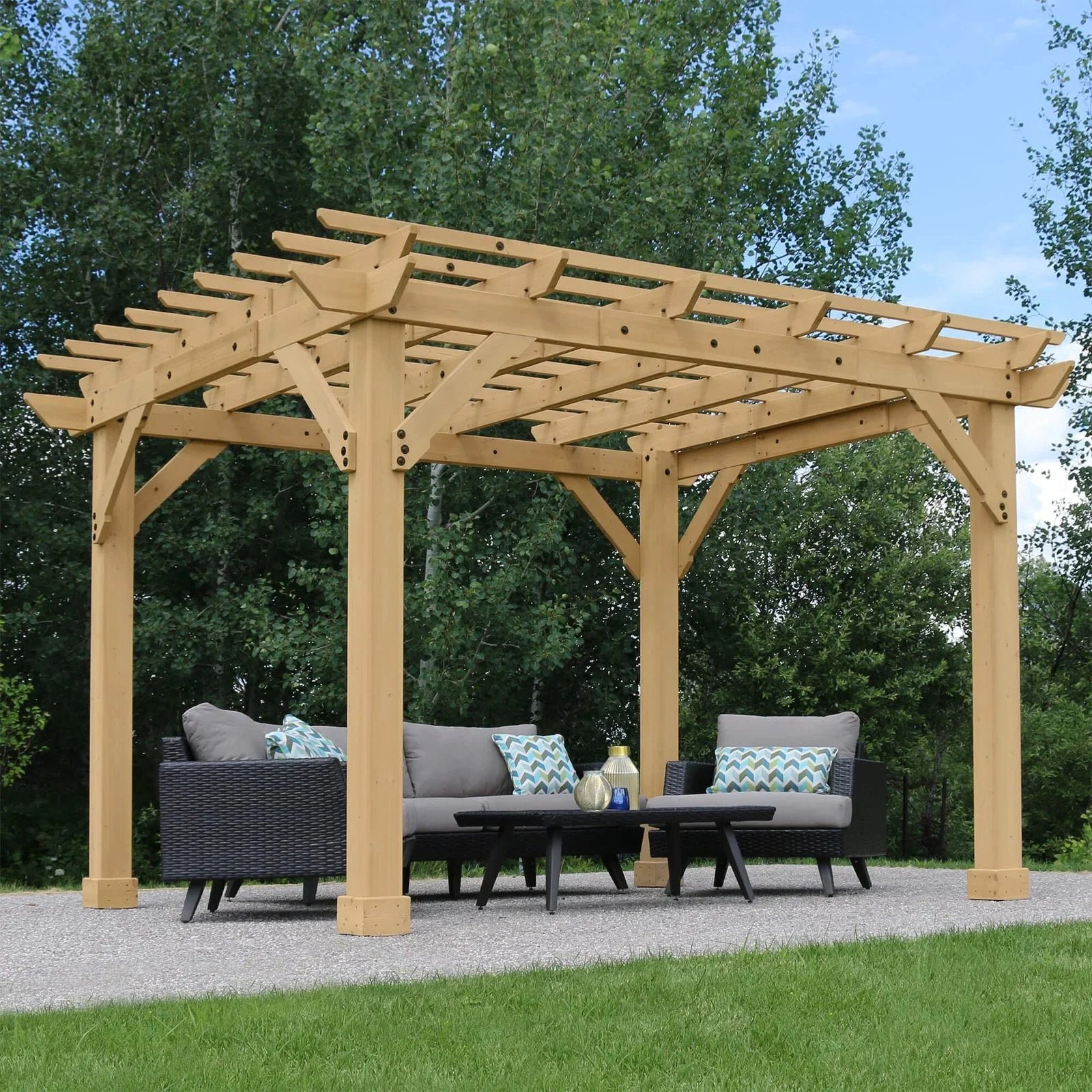 vitcher-llc-vitcher-llc-yardistry-10-12-ft-cedar-meridian-pergola-01-20260725082748-e6654bed.jpg Yardistry 10×12 ft Cedar Meridian Pergola - Image 1
