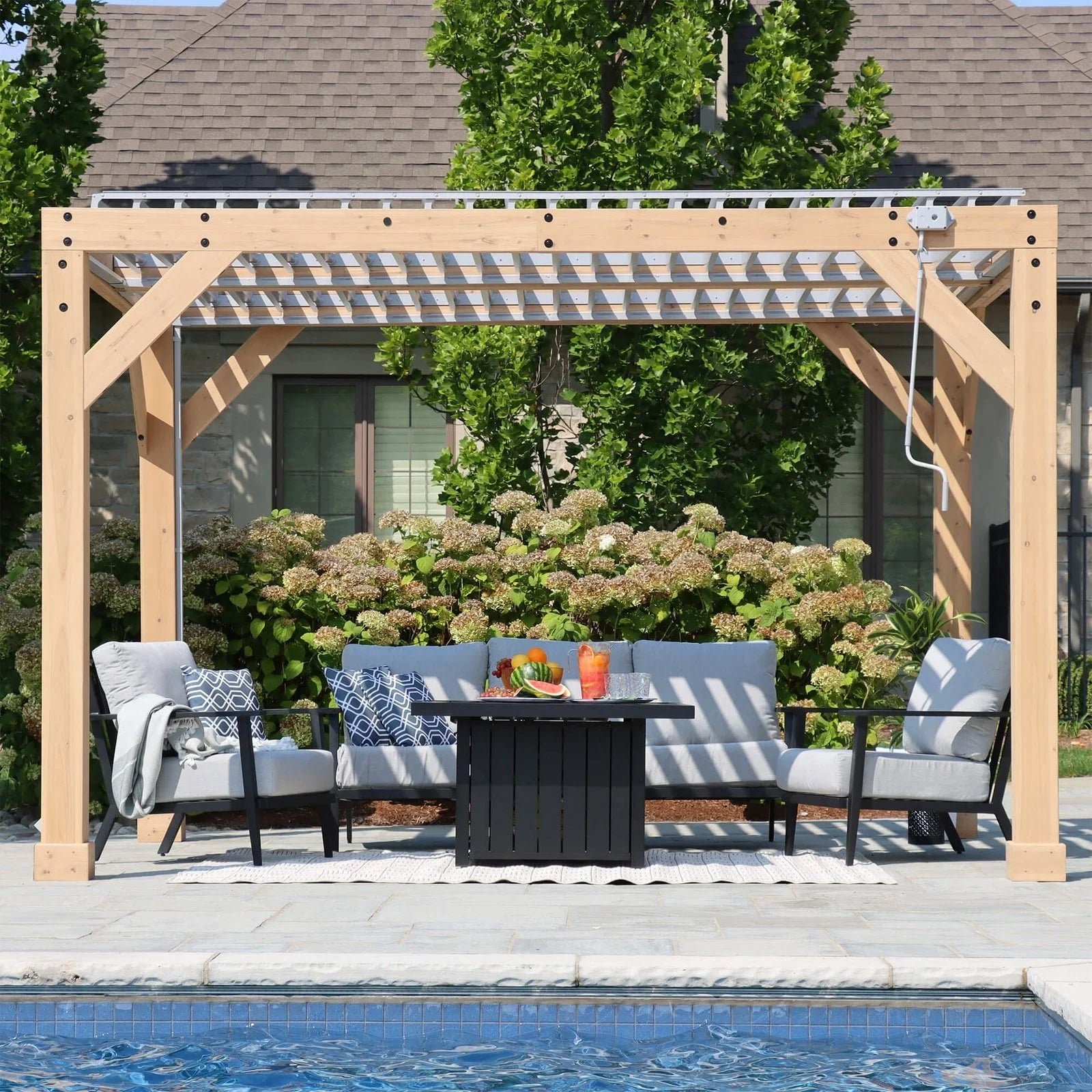 vitcher-llc-vitcher-llc-yardistry-structures-10-12-ft-cedar-wood-louvered-pergola-natural-01-20260725082745-a6b32766.jpg Yardistry Structures 10×12 Ft Cedar Wood Louvered Pergola, Natural Cedar - Image 1