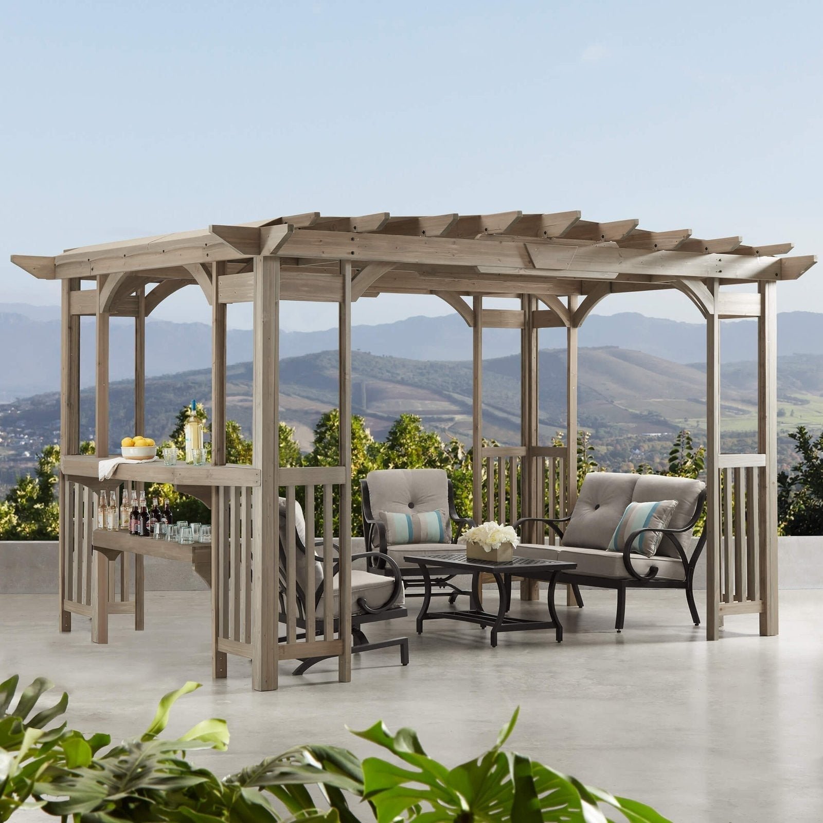 vitcher-yardistry-structures-10x14-madison-cedar-pergola-timber-gray-1-1.jpg Yardistry Structures 10×14 Madison Cedar Pergola Timber Gray - Image 1